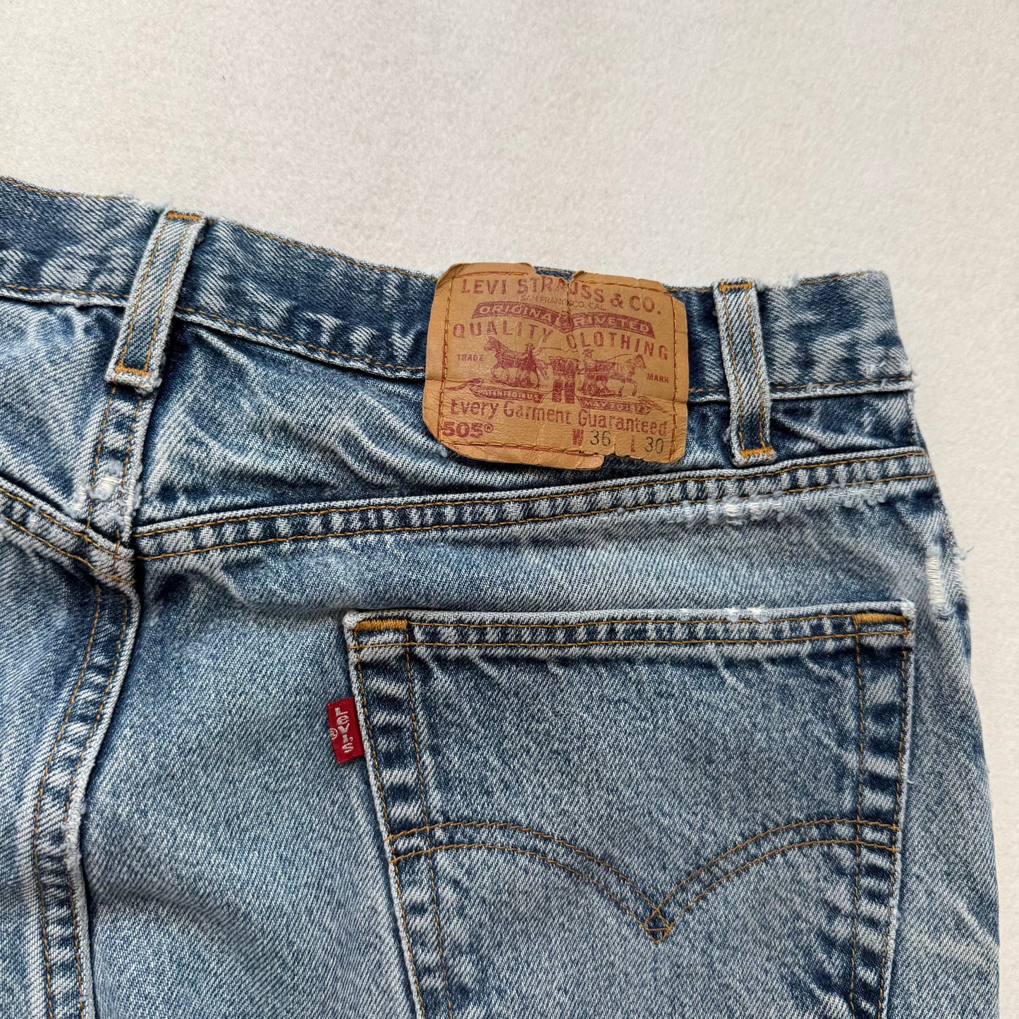 Levi Strauss & Co. 505 Men's Blue Denim Relaxed Fit Straight Leg Jeans Size 36