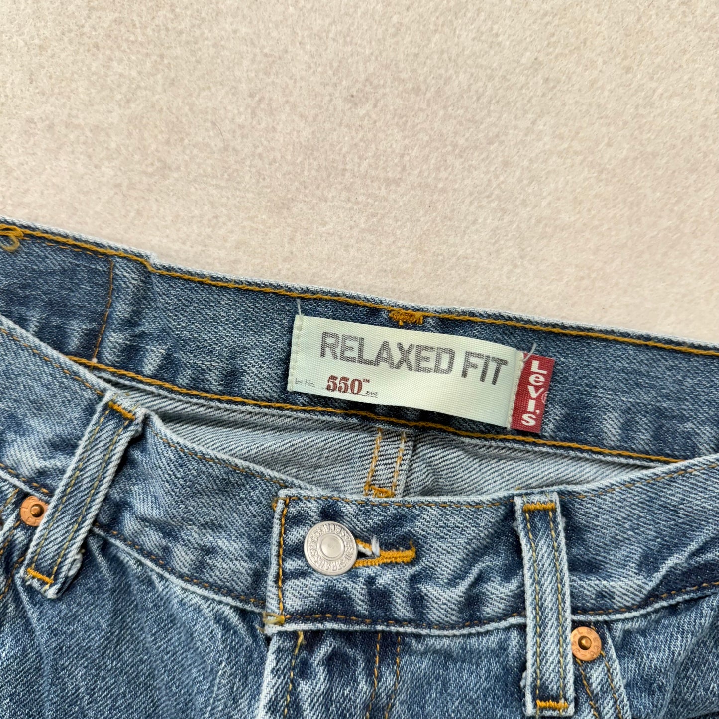 Levi Strauss & Co. 550 Men's Blue Denim Relaxed Fit Straight Leg Jeans Waist 30