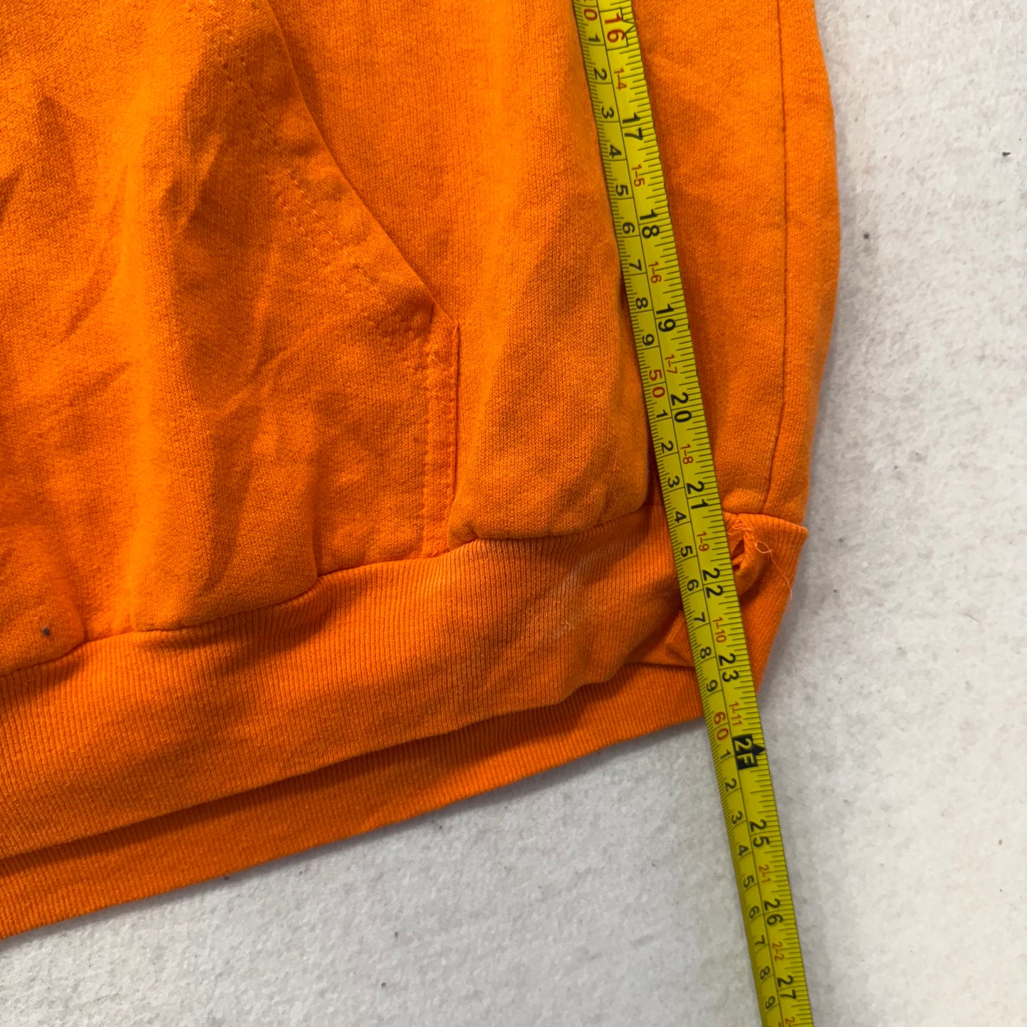 Tennessee Men's Orange Cotton Pullover Volunteers Hoodie Kangaroo Pockets Size L