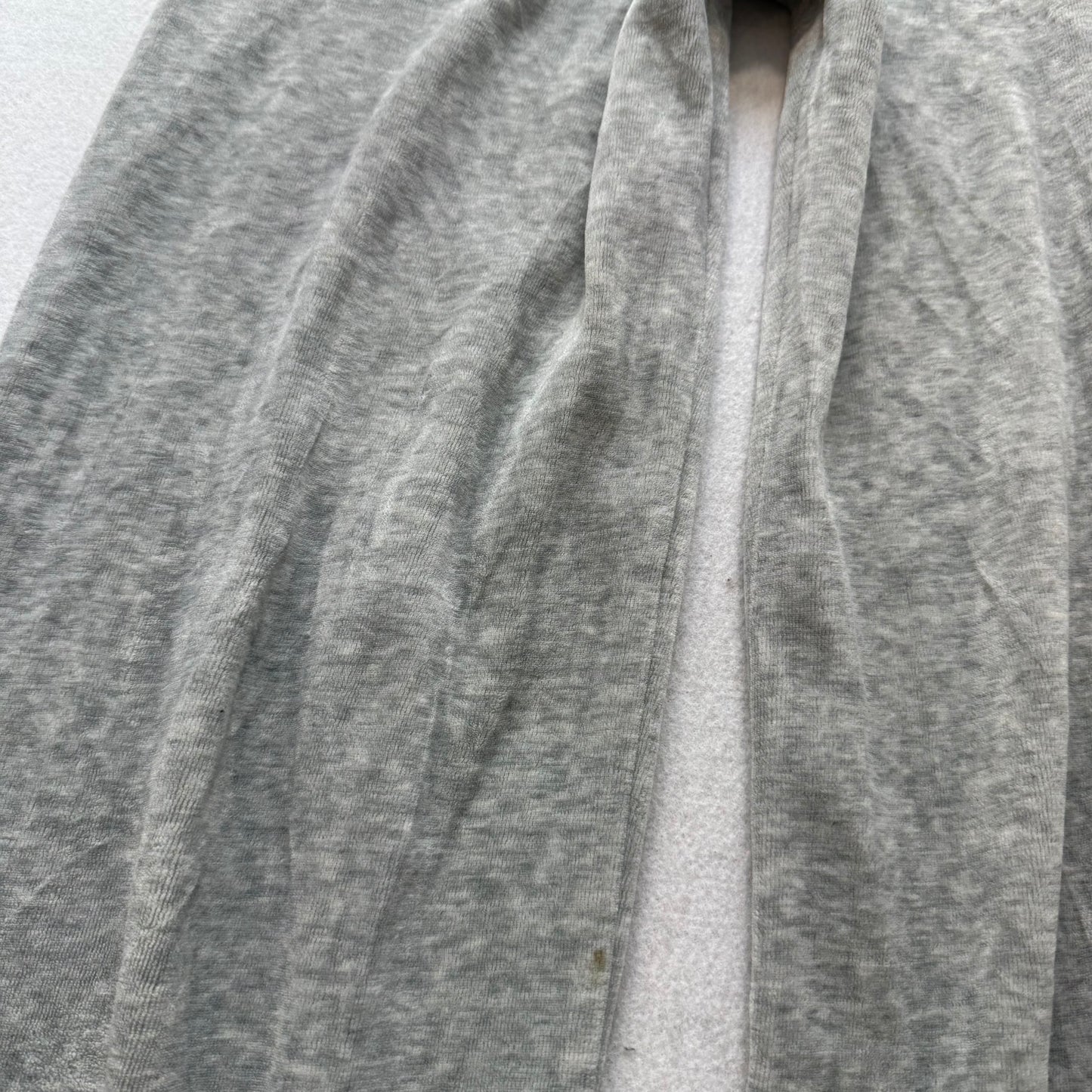2003 Vintage Juicy Couture Women's Heather Gray Velour Flared Track Pant Size S