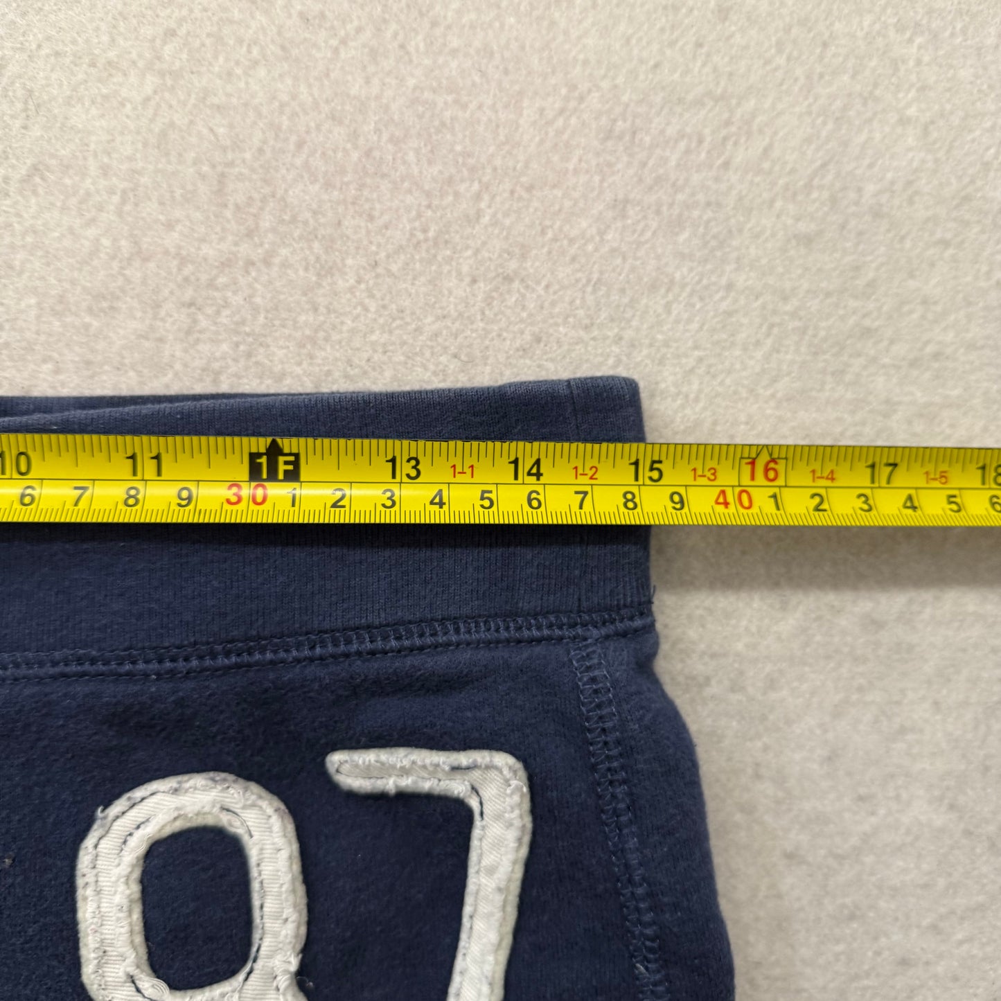 Aeropostale Womens Navy Blue Terrycloth Flared Track Pant Loungewear Logo Size S