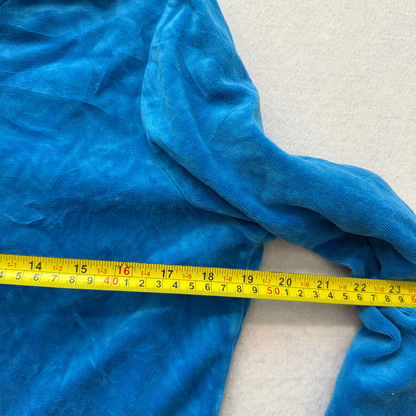 Vintage Juicy Couture Women's Blue Velour Zip Up Hoodie Loungewear Preppy Size S