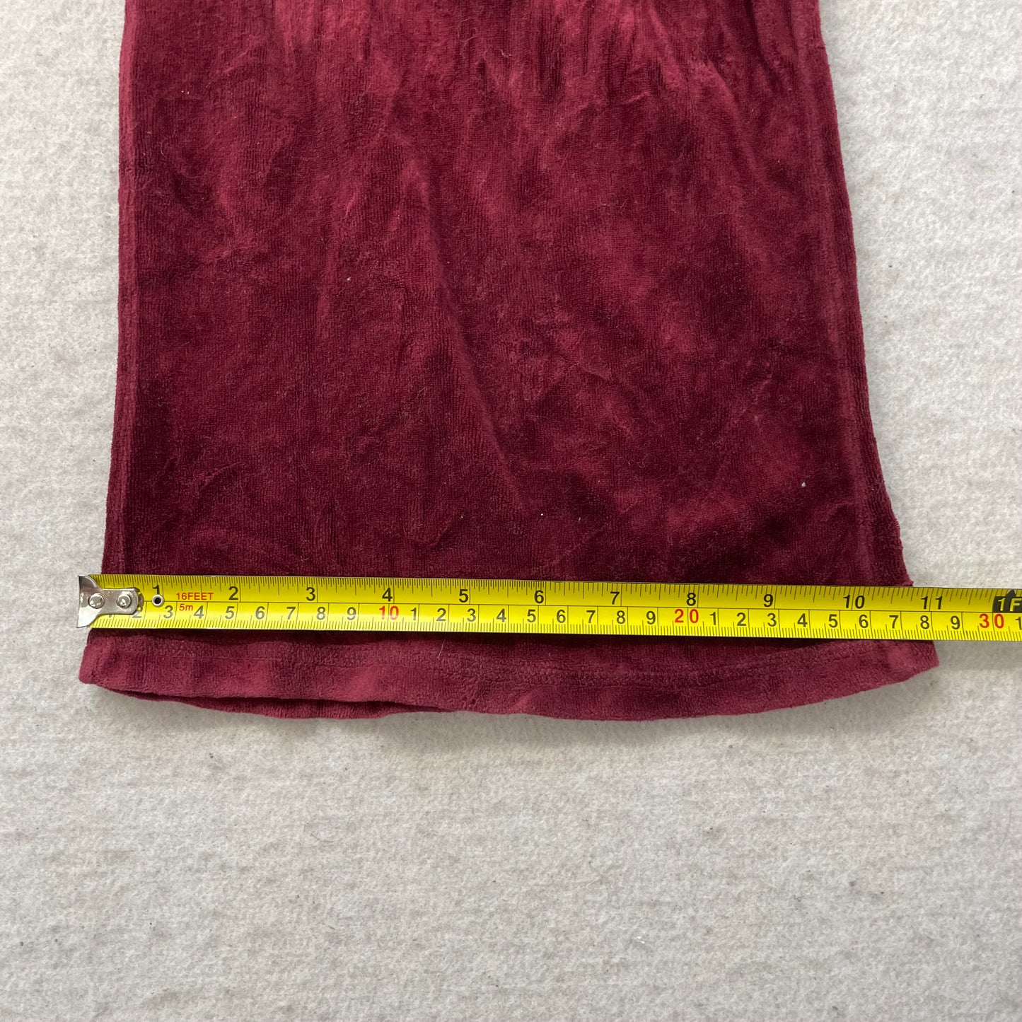 2003 Vintage Juicy Couture Women's Burgundy Velour Flared Leg Track Pant Size S