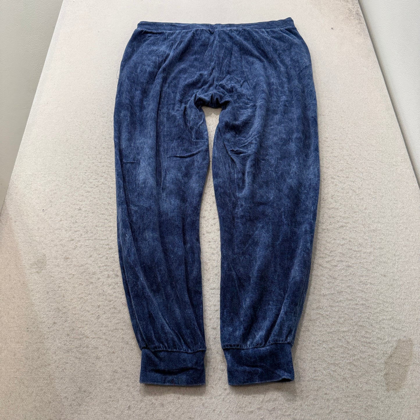Juicy Couture Women's Blue Velour Joggers Drawstring Loungewear Casual Size 0X