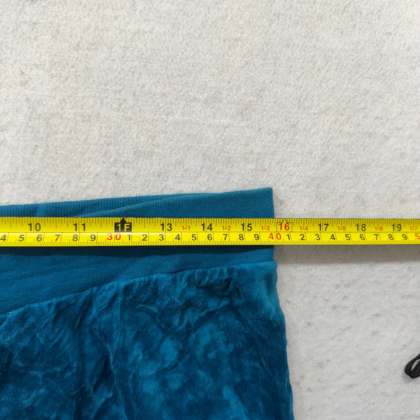 Vintage Juicy Couture Women Dark Teal Velour Flared Track Pant Loungewear Size L