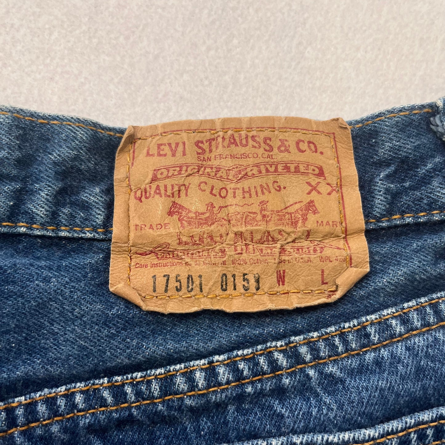 Vtg Levi's 17501 Women's Blue Straight Denim Jeans High Rise Made In USA Size 30