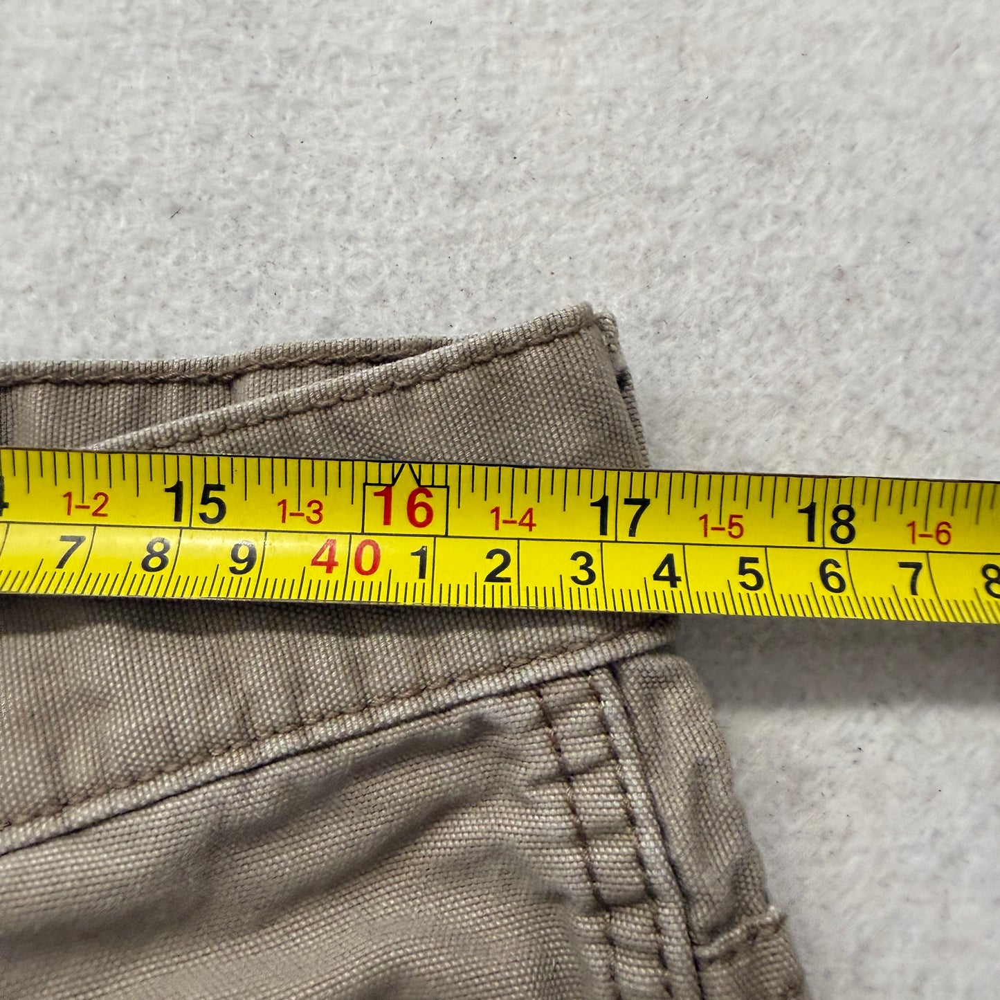 Blue Mountain Men's Khaki Canvas Carpenter Work Pants Utility Dungarees Size W34