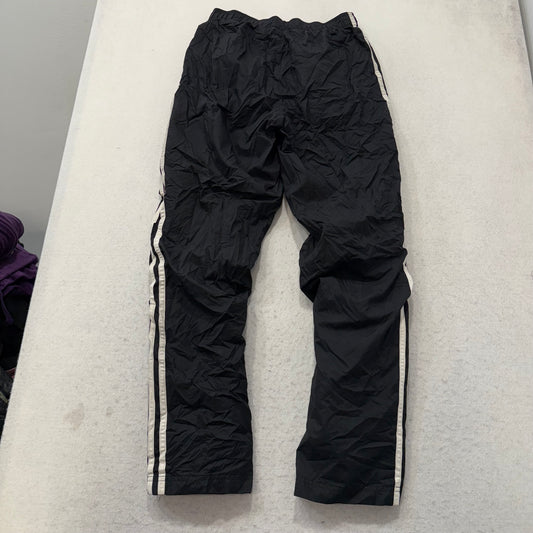 Adidas Men's Black Nylon Track Pant Tear Away 3-Side Stripes Windbreaker Size XS