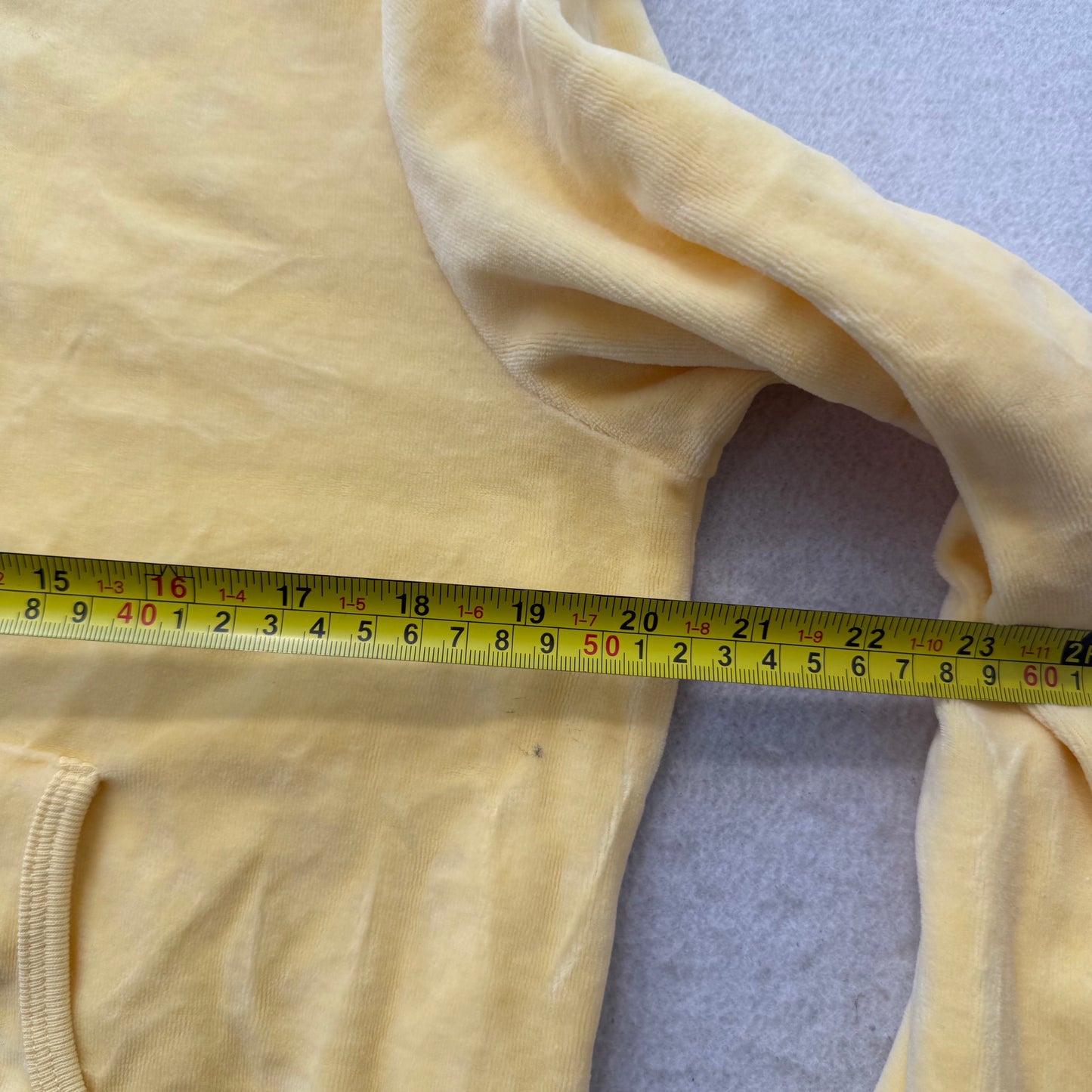 Juicy Couture Women's Pastel Yellow Tracksuit Set Full Zip Hoodie & Pant Size M