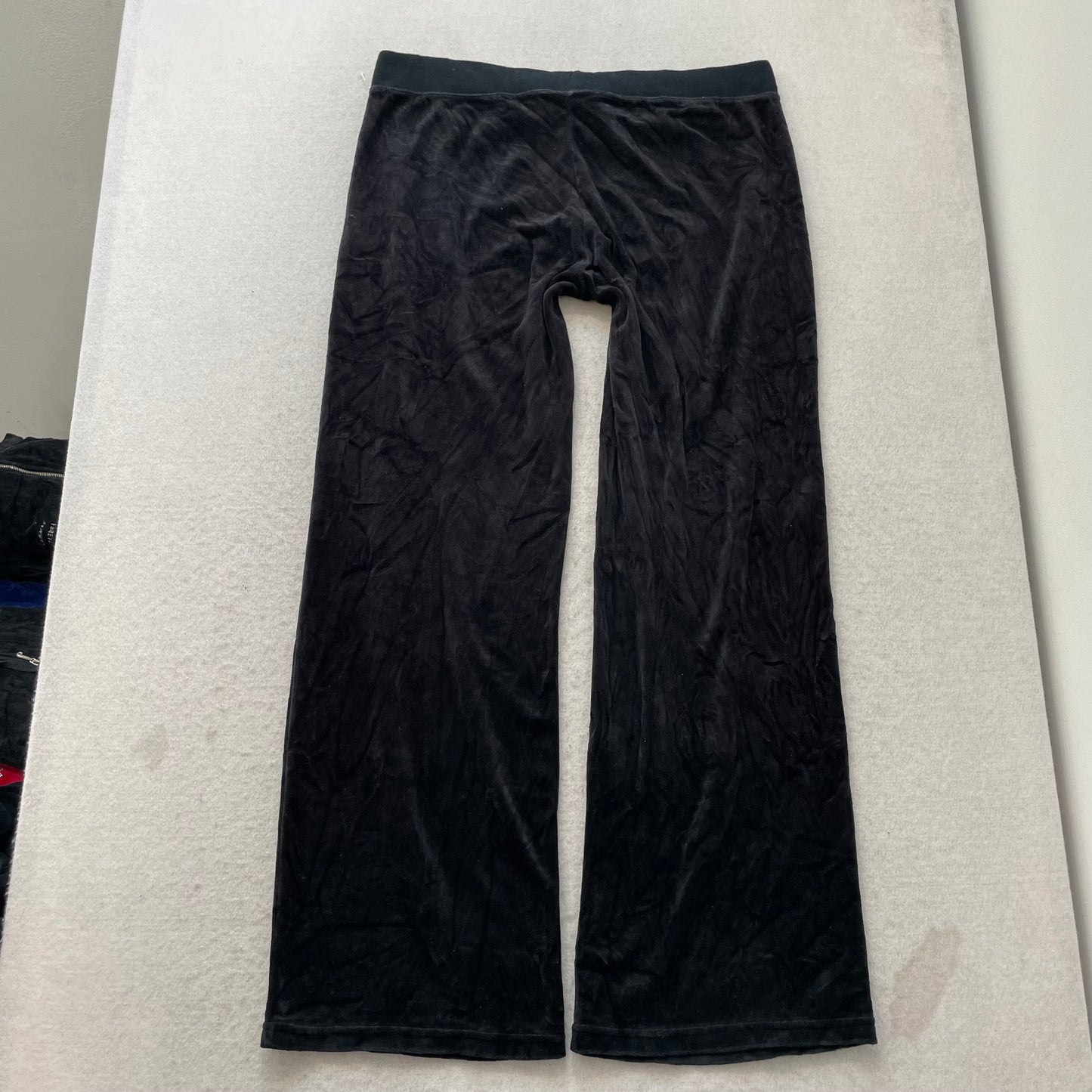 Vintage Juicy Couture Scottie Dogs Womens Black Velour Tracksuit Set Logo Size L