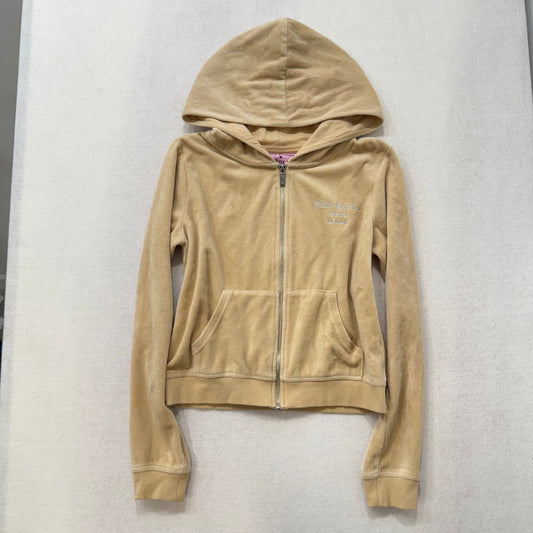 Vintage Juicy Couture “Juicy Forever” beige rhinestone design hoodie size M
