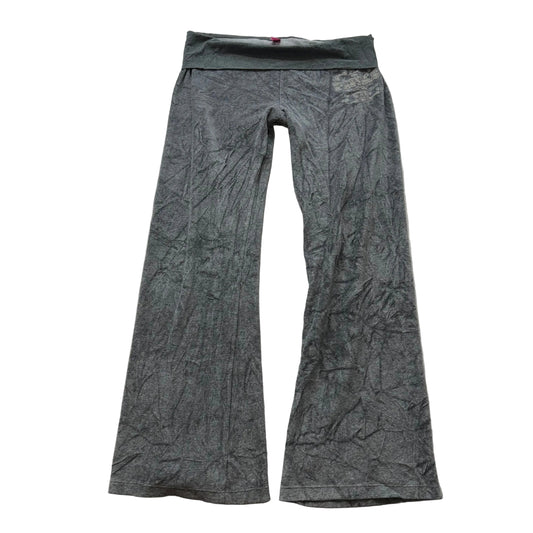 PINK Victoria's Secret Women's Heather Gray Velour Flared Track Pant Y2K Size S