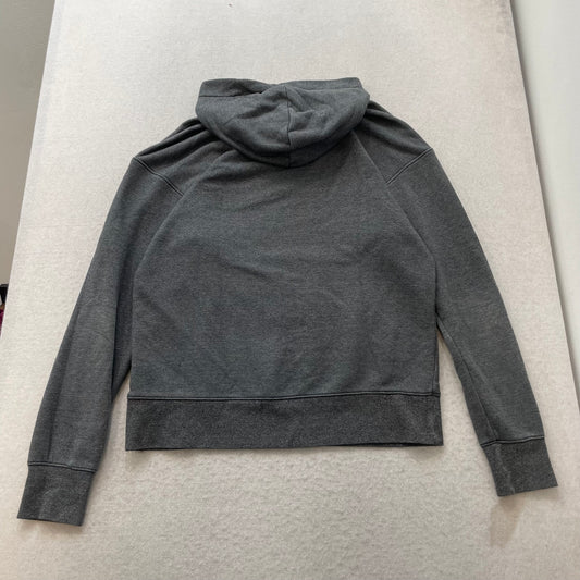 Nike Men's Charcoal Grey Fleece Pullover Hoodie Loungewear Pockets Logo Size M