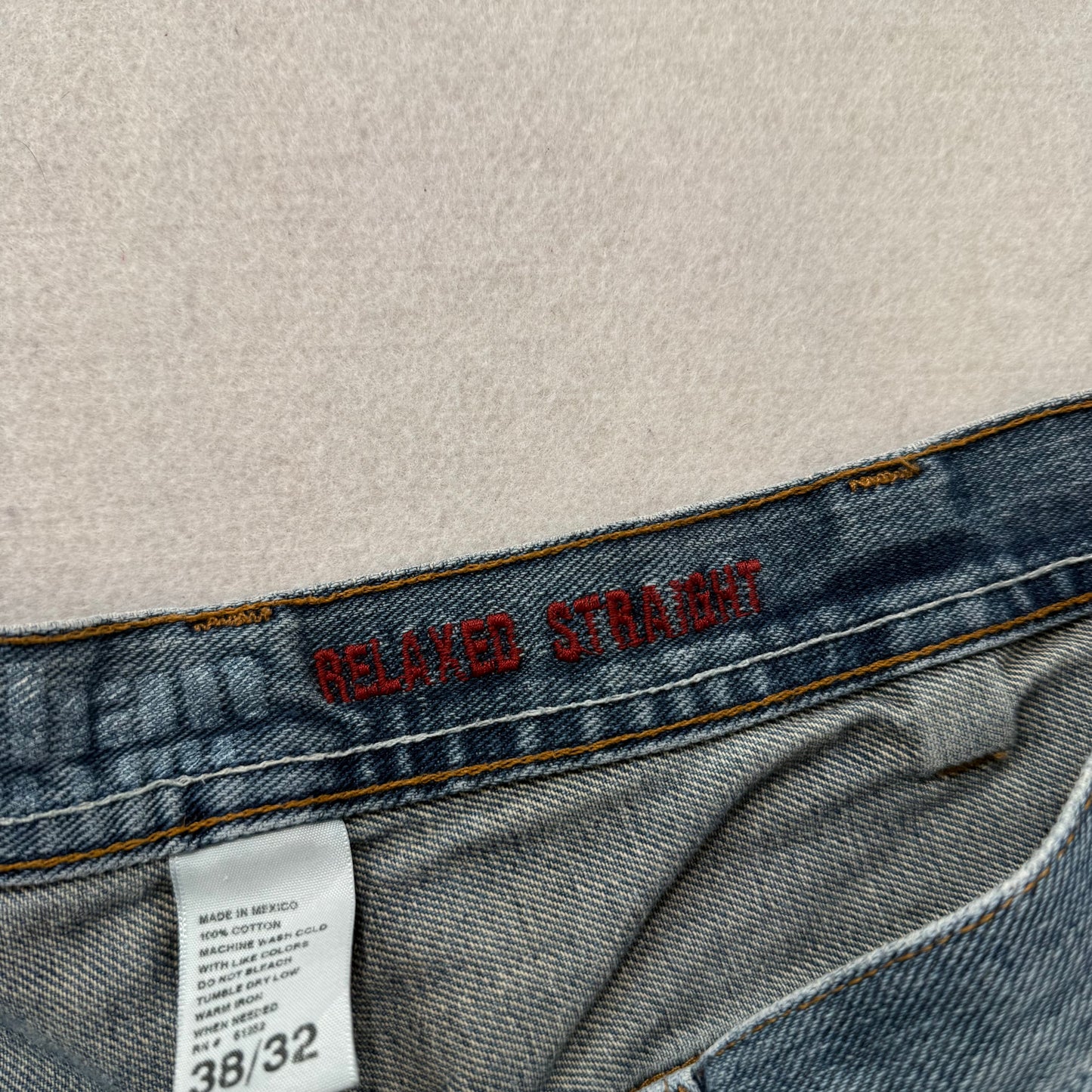 Urban Pipeline Relaxed Straight Mid Rise Denim Jeans Size XL 38x32