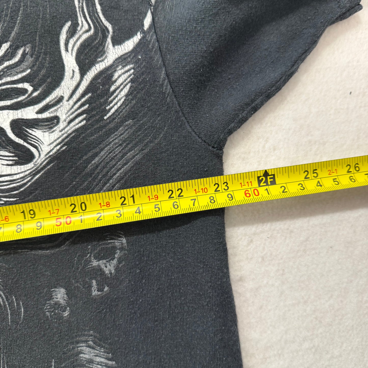 Hot Leathers Men's Black Cotton T-Shirt Shredder Skull Jumbo Print Size XL