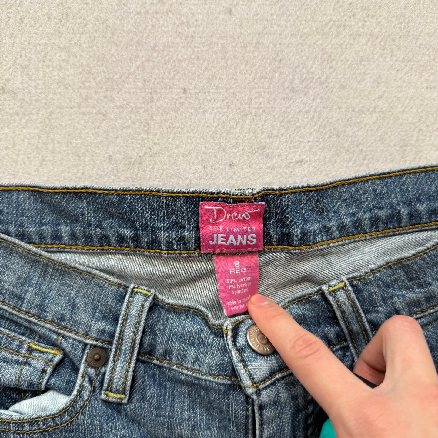 Drew Women's Blue Denim Bootcut Jeans 5-Pockets Casual Streetwear Preppy Size 8