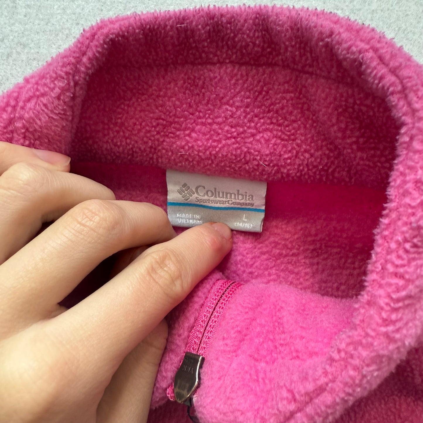 Columbia Women's Hot Pink Benton Springs Fleece Full Zip Jacket Outdoor Size L