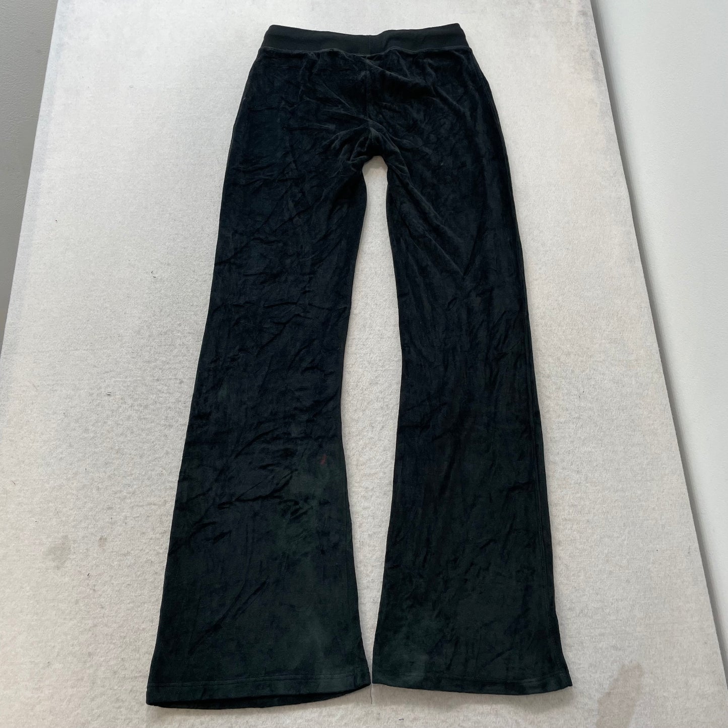 Juicy Couture Women's Charcoal Velour Tracksuit Set Hoodie & Flared Pant Size M