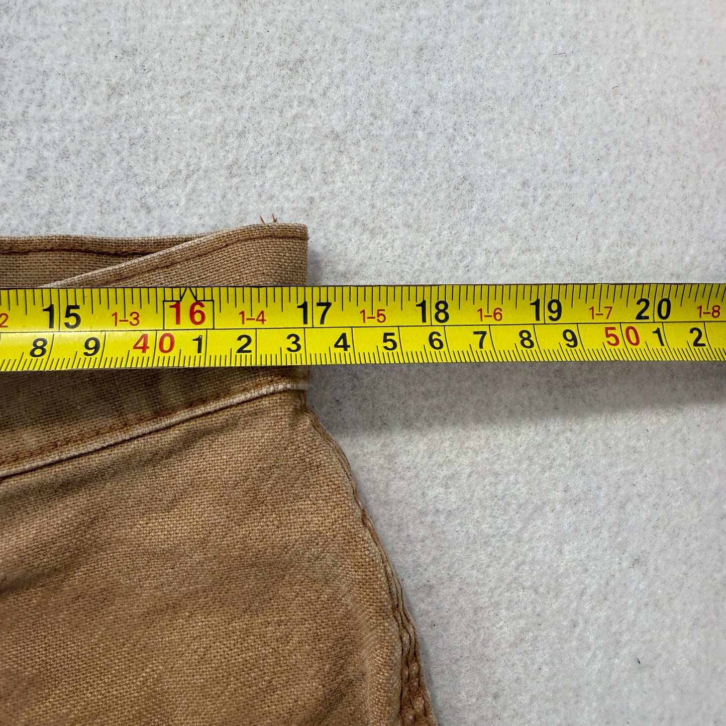 Genuine Dickies Men's Khaki Relaxed Fit Carpenter Pants Pockets Logo Size W34