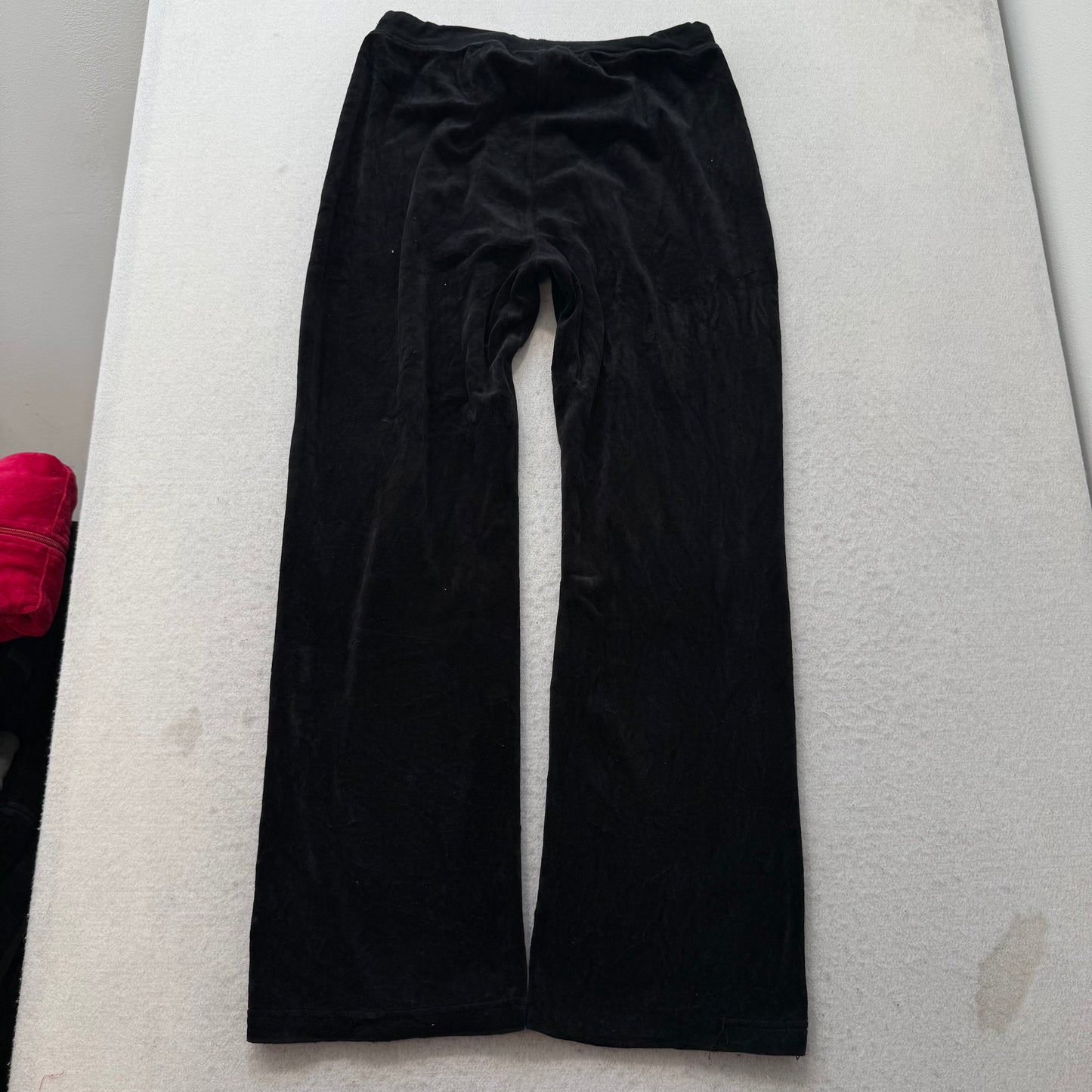 Vintage Juicy Couture Scottie Dogs Womens Black Velour Tracksuit Set Logo Size S
