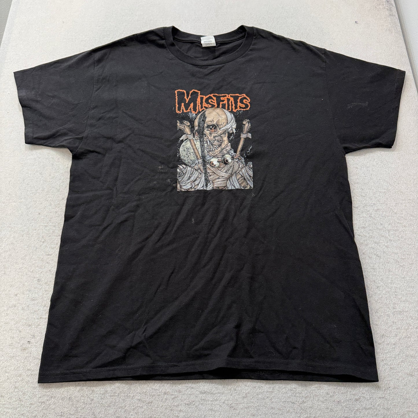 Misfits Pushead Vampire Band Graphic T-Shirt Mens Black Cotton Casual Tee Size L