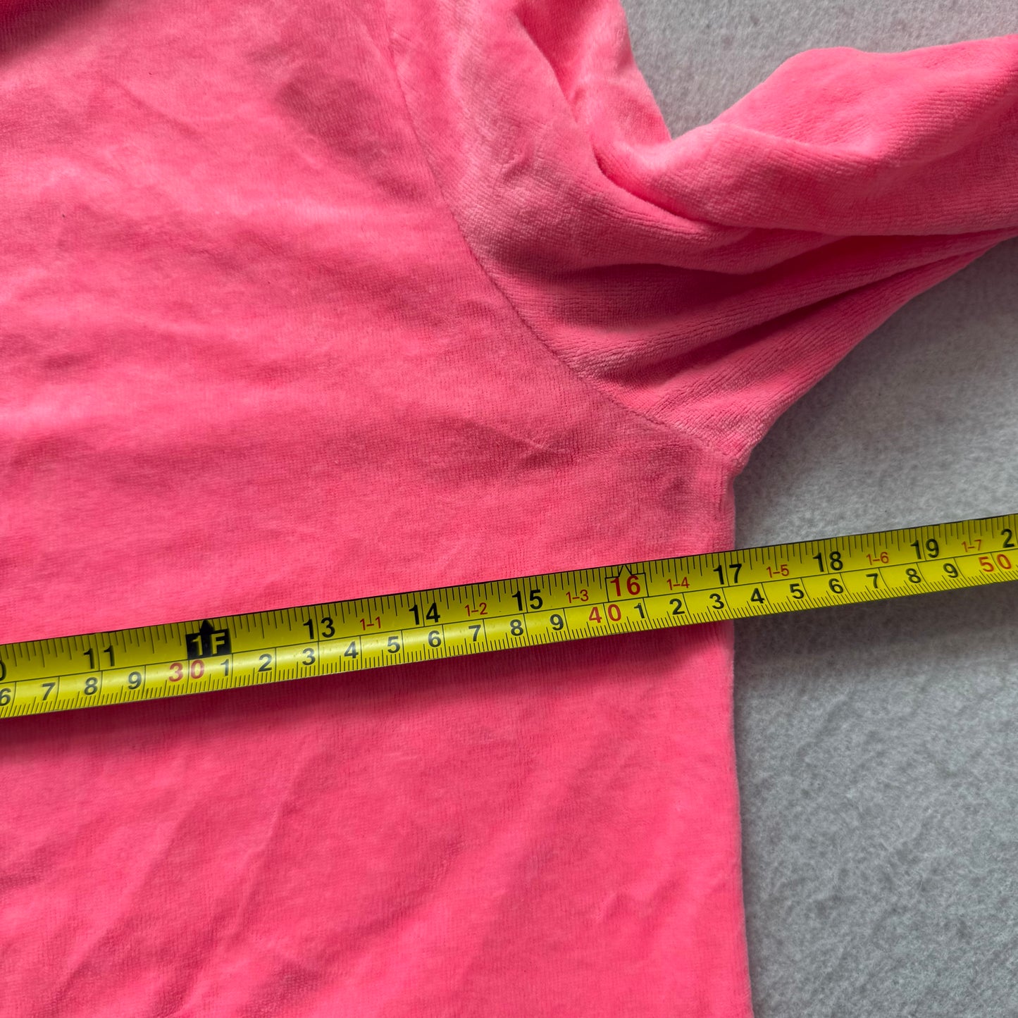 Vintage Juicy Couture Women's Hot Pink Velour Full Zip Hoodie Drawstring Size S
