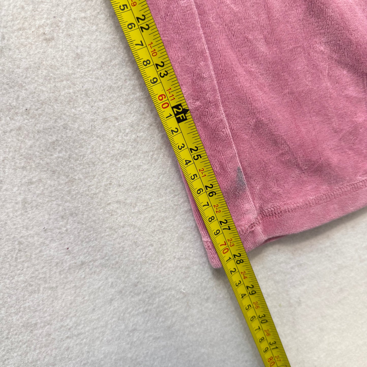 Juicy Couture Muted Pink Velour Flared Track Pants Drawstring High Rise Size XL