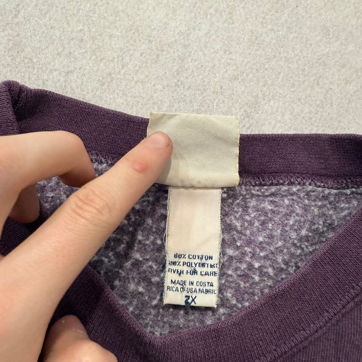 Oarsman 913 City Club Marietta Est. 1991 Purple Cotton Blend Sweatshirt Size 2X