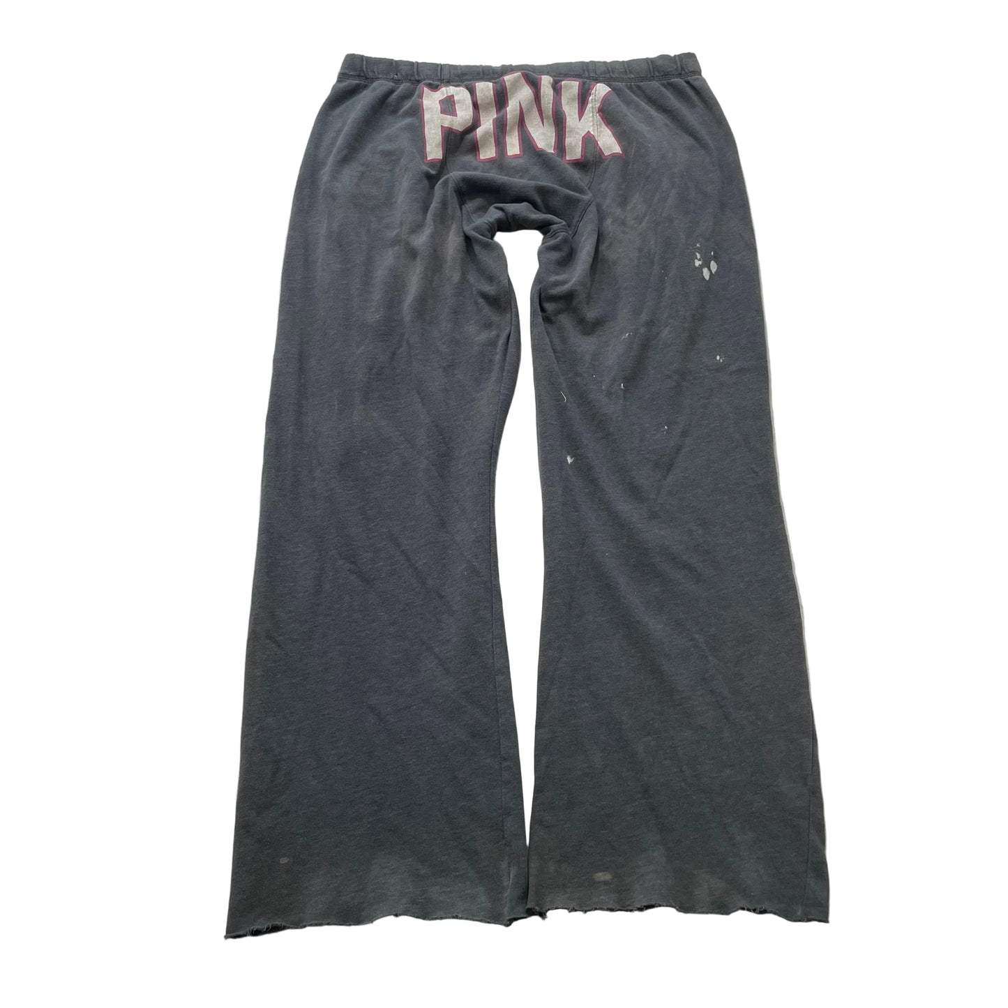 Victoria's Secret PINK Women's Grey Cotton Blend Flared Pants Drawstring Size L