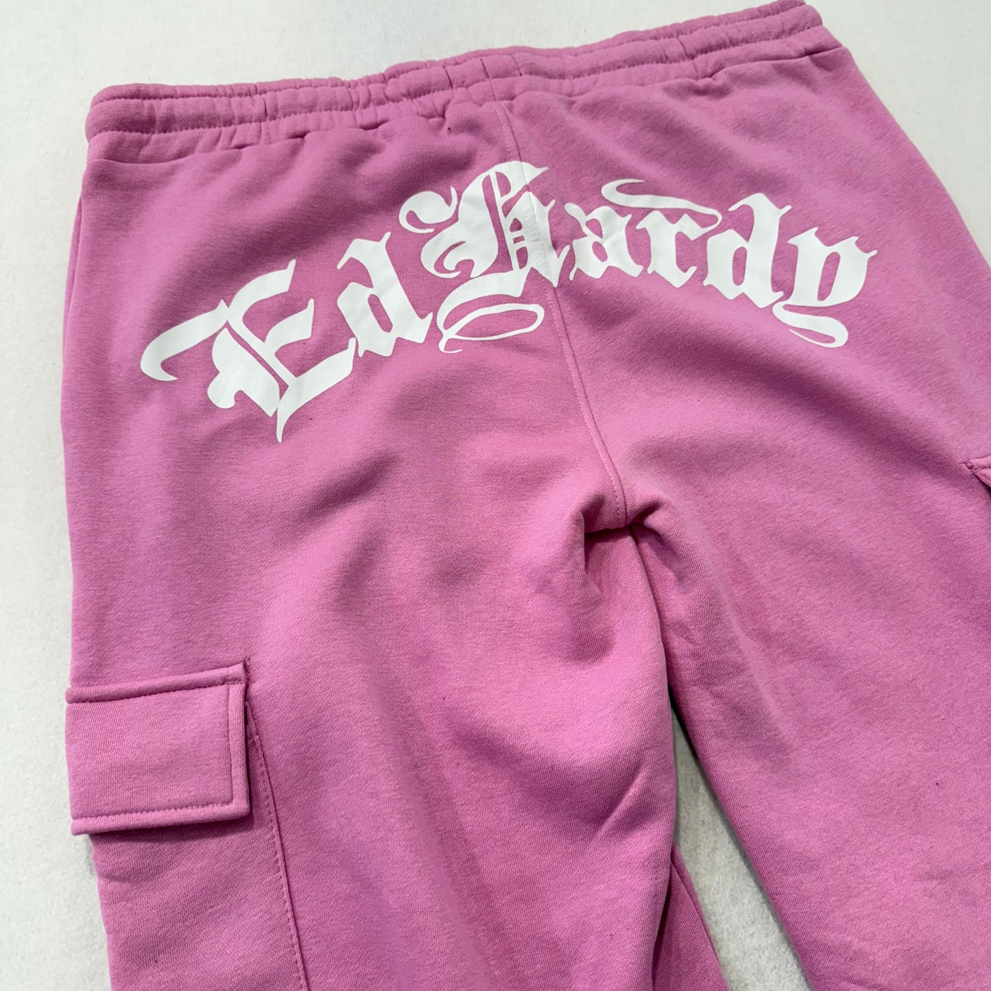 ED HARDY “Flower Skull” PINK MATCHING CARGO PANT SET