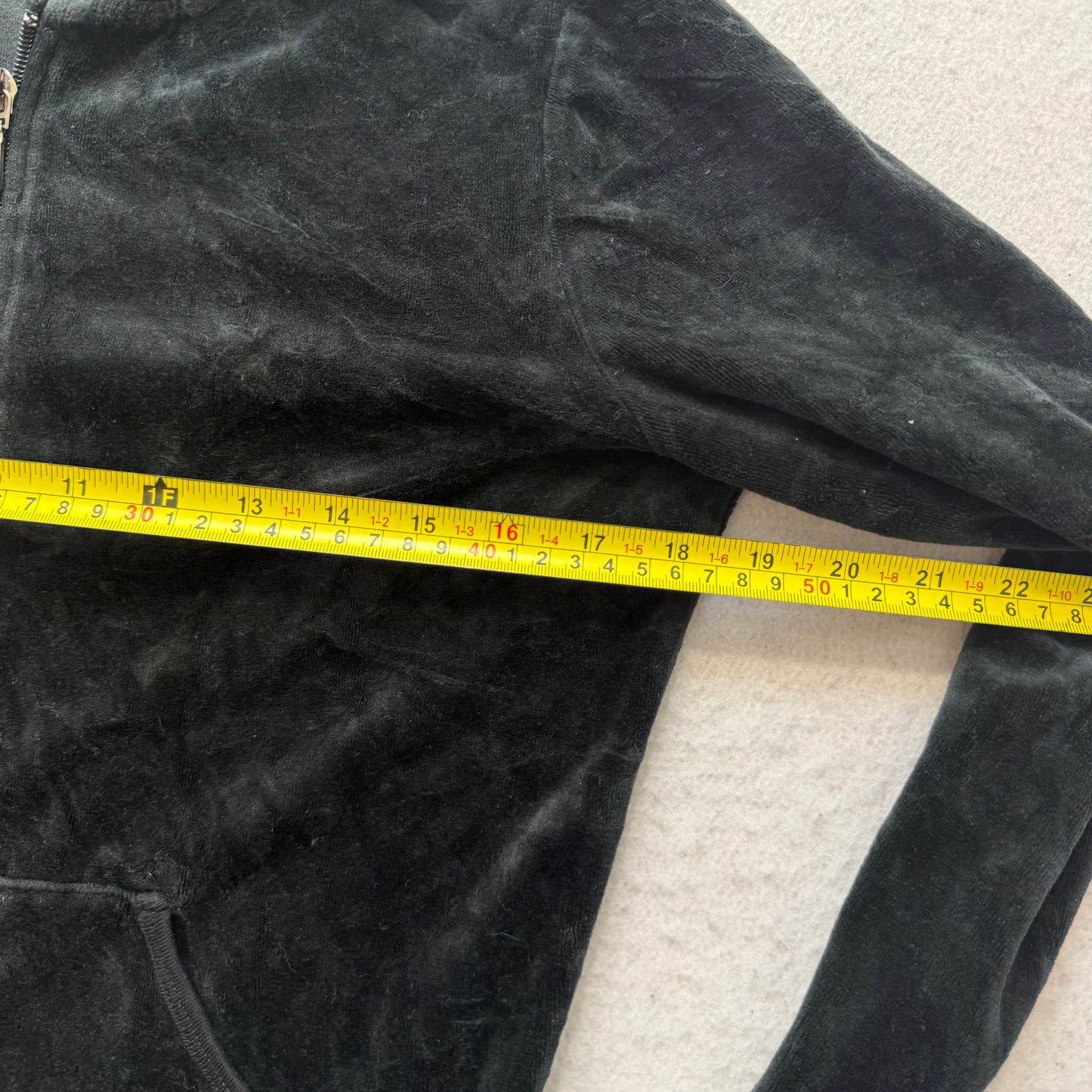 Vintage Juicy Couture Scottie Dogs Women's Black Velour Zip-Up Hoodie Y2k Size S