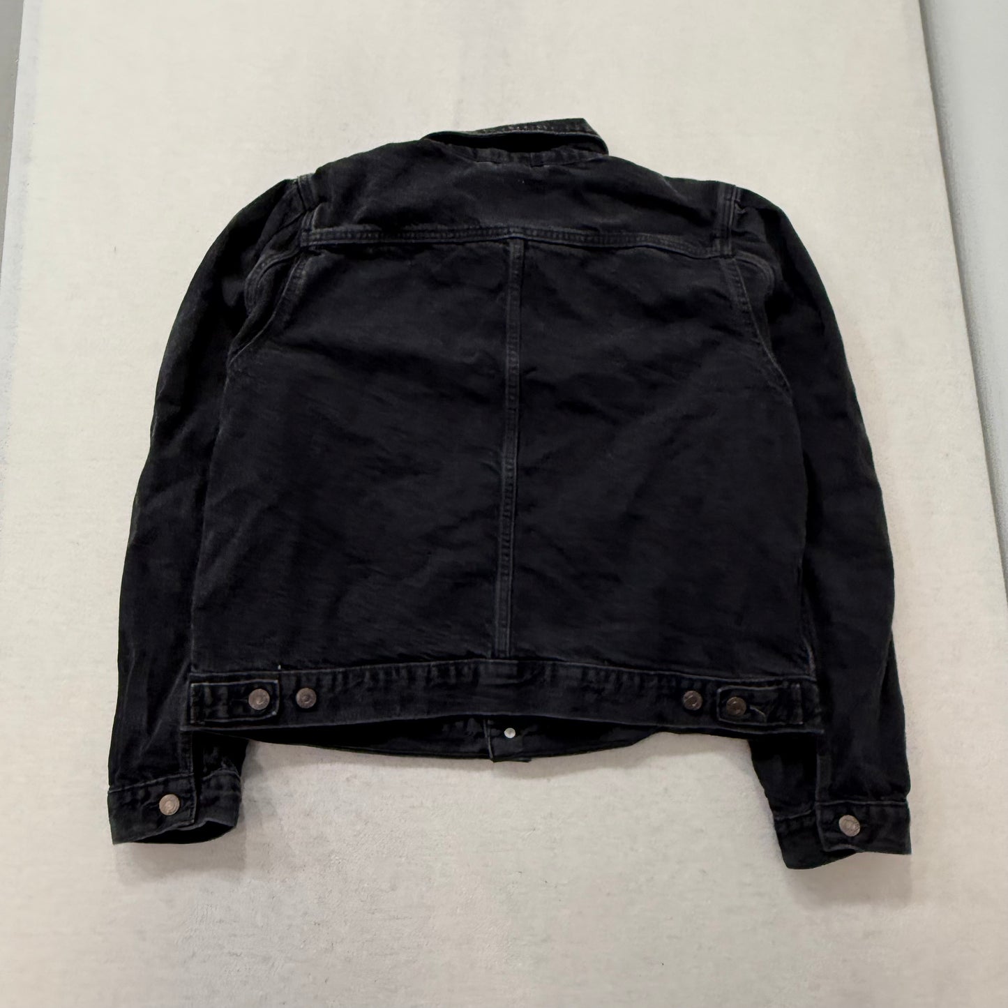 Levi Strauss & Co Women’s Cropped Button-Up Trucker Jacket Classic Denim Style Size XL