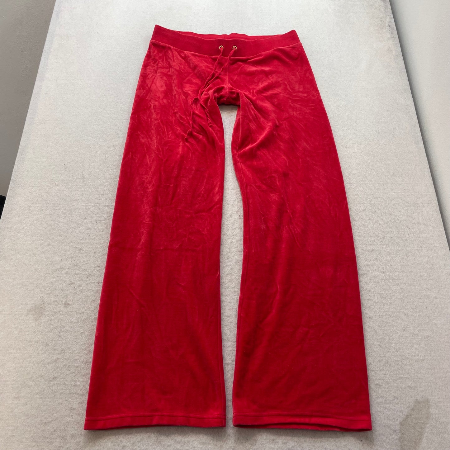 Juicy Couture Scottie Dogs Women's Red Velour Tracksuit Set Hoodie & Pant Size M
