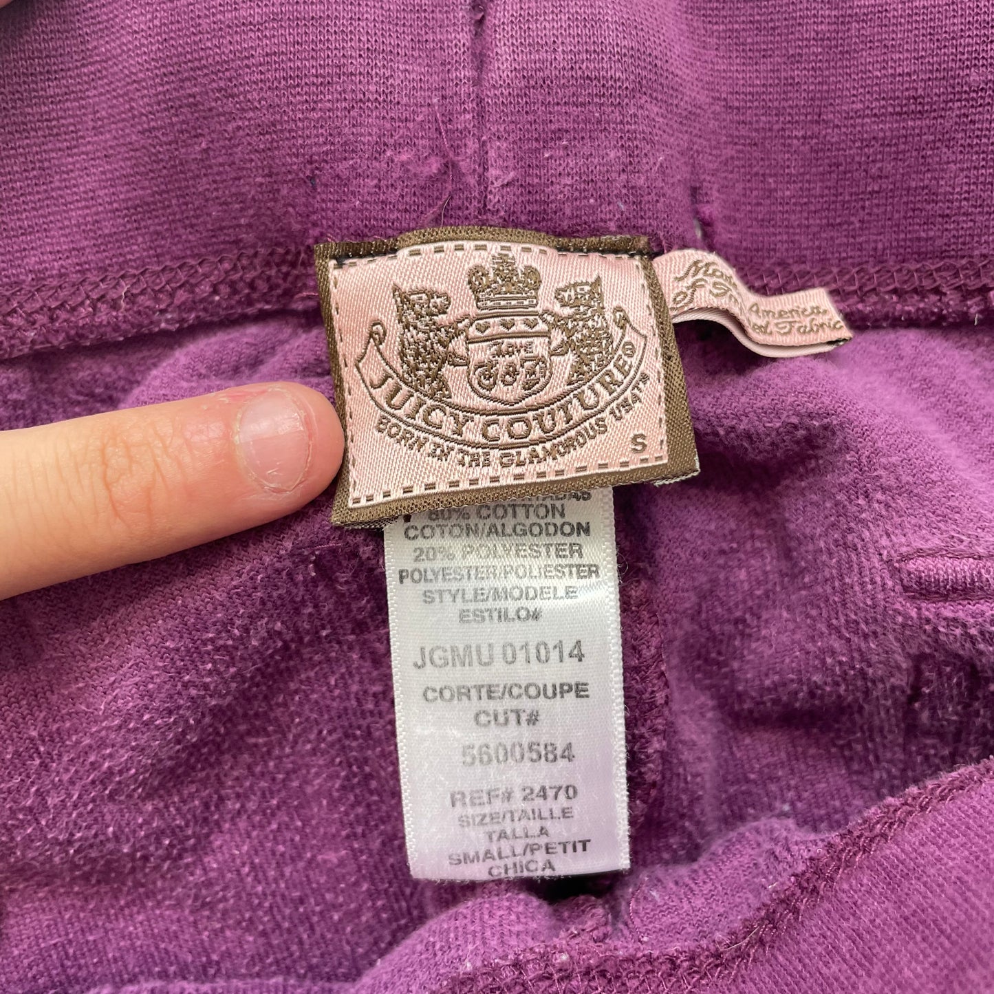 Vintage Juicy Couture Women's Purple Wine Flared Track Pant Flap Pockets Size S