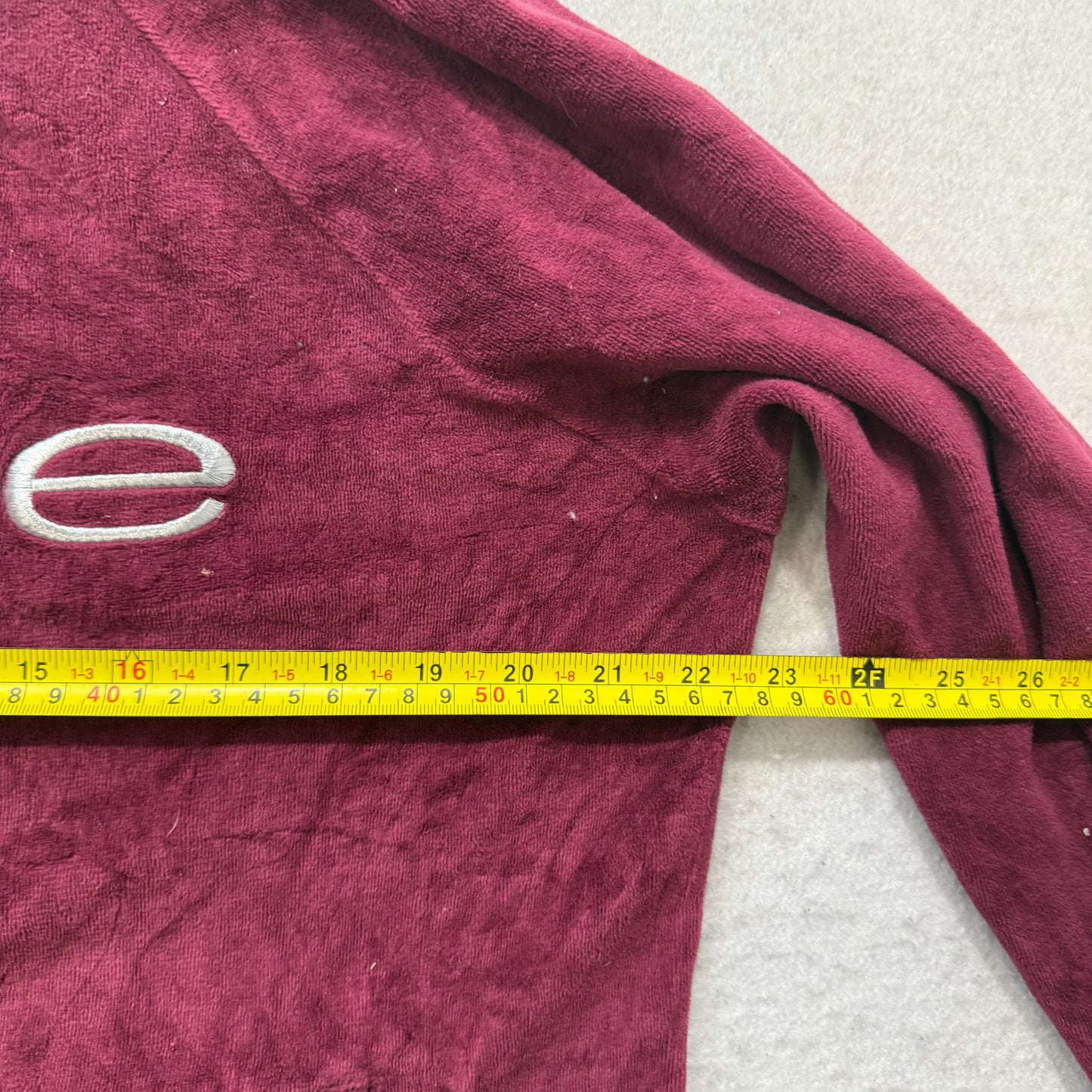 Bebe Sport Women's Burgundy Velour Zip-Up Track Jacket Embroidered Logo Size XL
