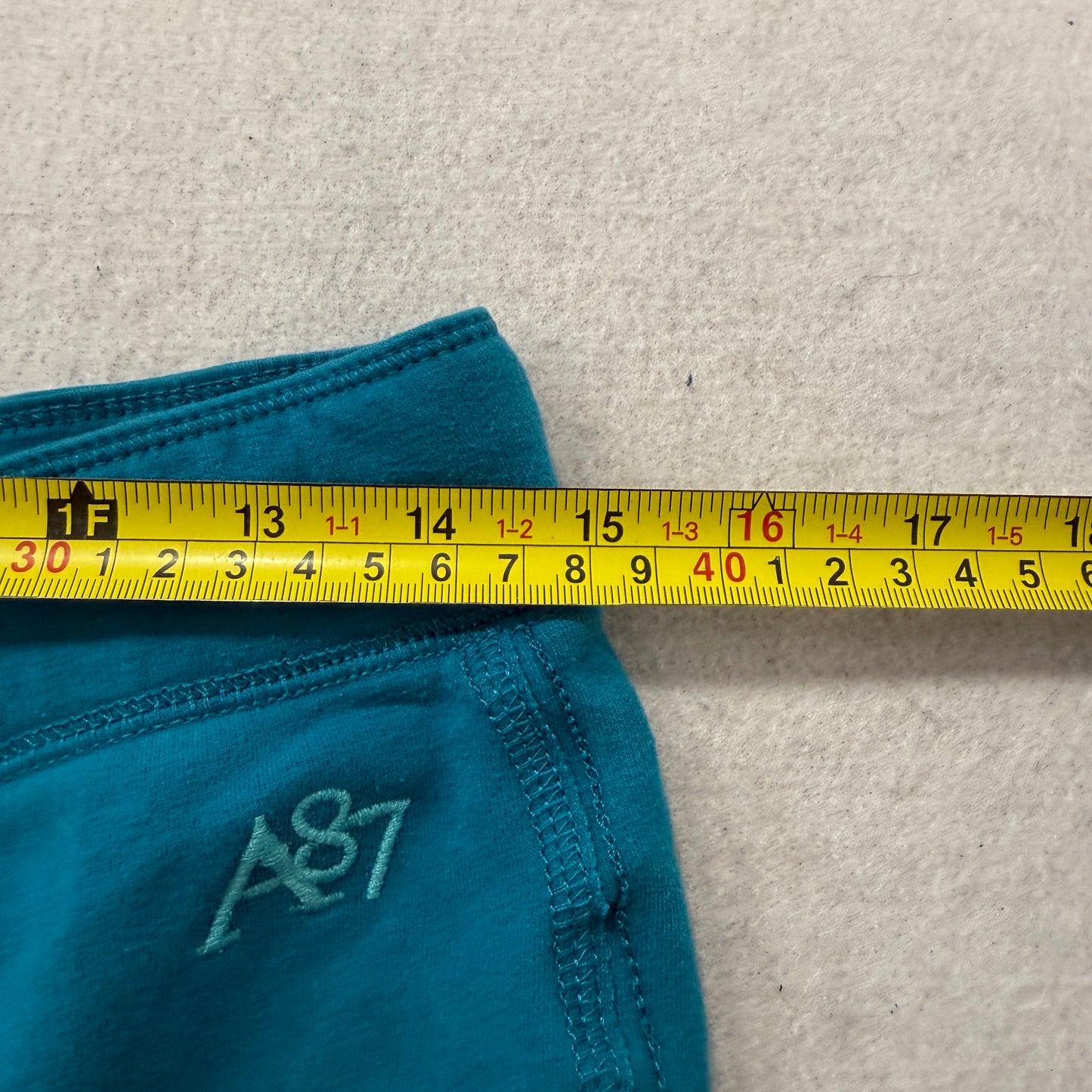 Aeropostale Women's Teal Blue Sweatpants Stretch Drawstring Loungewear Size M