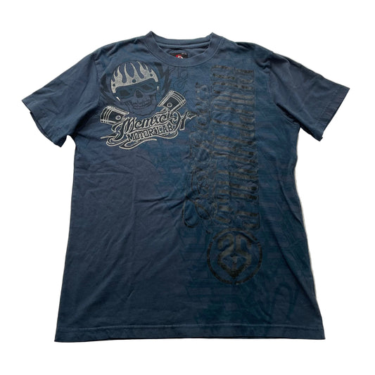 Southpole Men's Navy Blue Cotton Blend T-Shirt Short Sleeve Crewneck Logo Size L