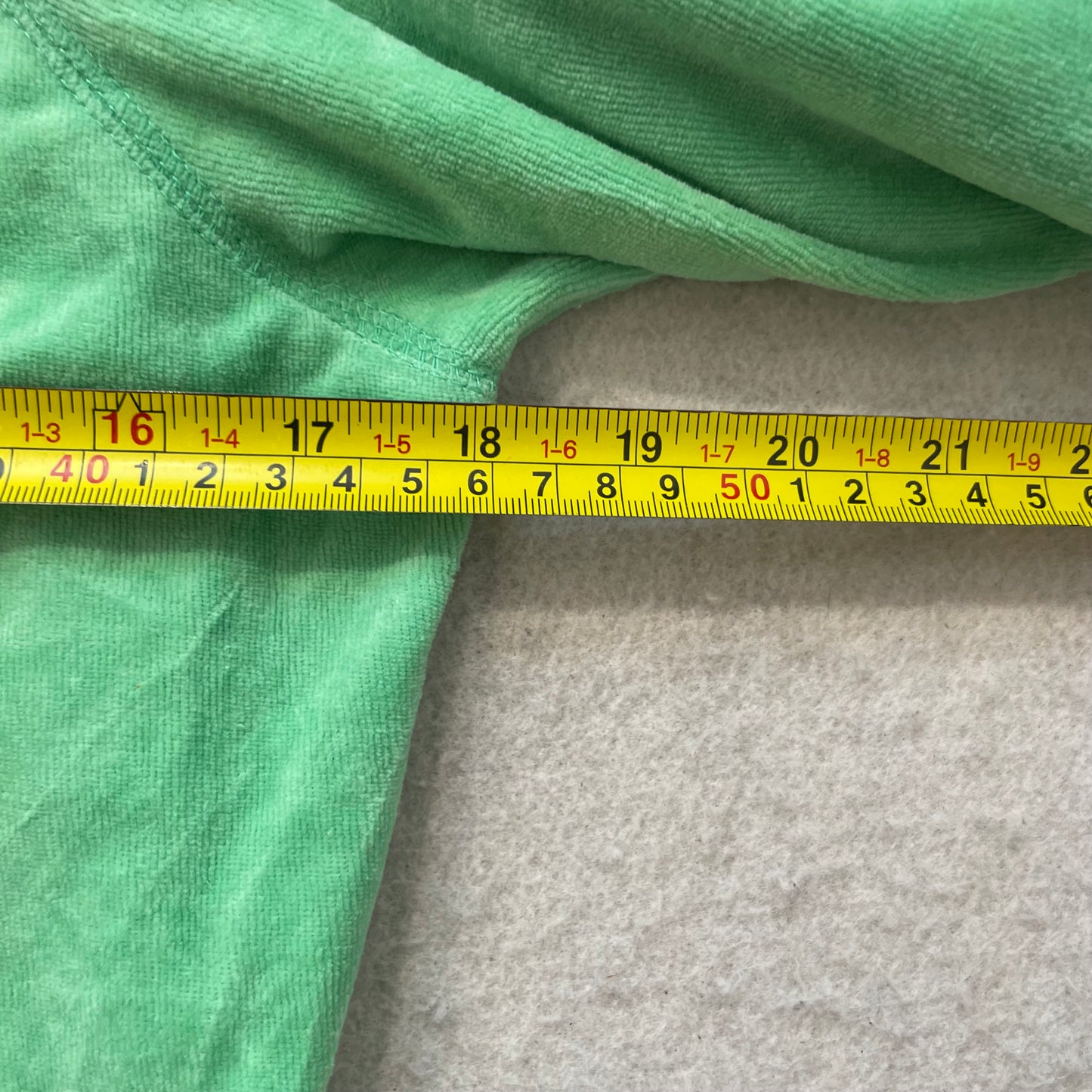 Vintage Juicy Couture Womens Green Velour Zip-Up Hoodie Loungewear Pocket Size L