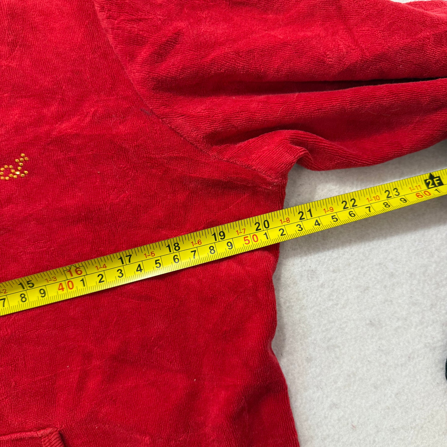 Baby Phat Women's Red Velour Zip Up Hoodie Rhinestones Logo Loungewear Size XL