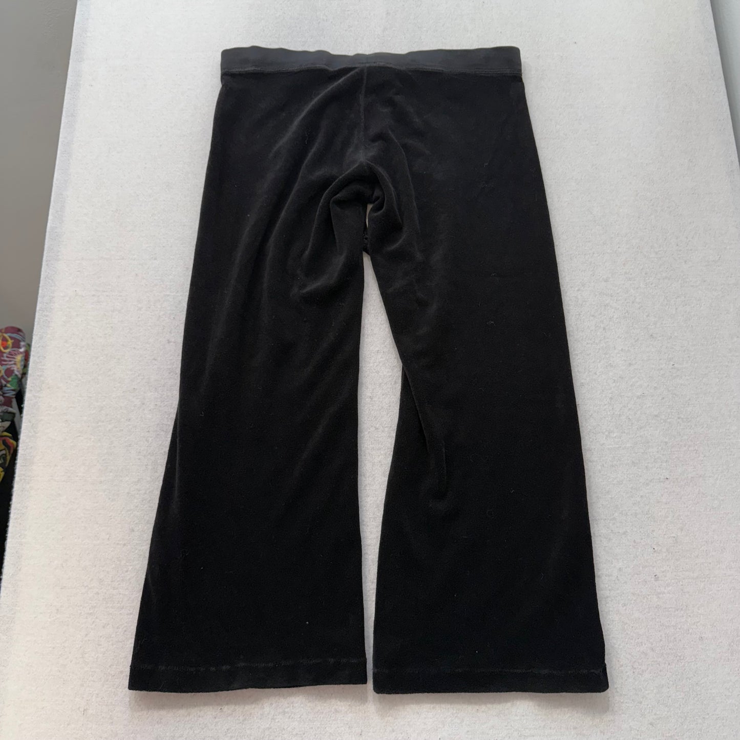 2003 Vintage Juicy Couture Women's Black Terrycloth Capri Sets Loungewear Size M