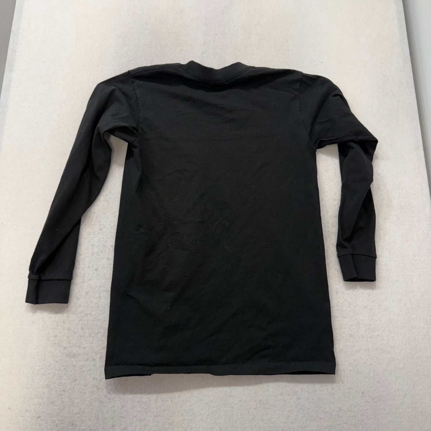 Pro Club Mens Black Heavyweight Cotton T-Shirt Long Sleeves Crew Neck Tee Size S