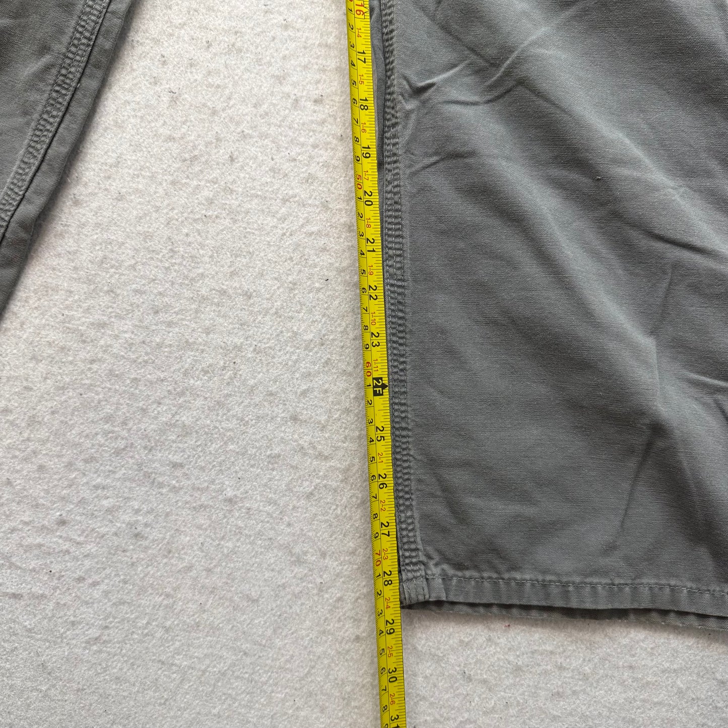 Carhartt B151 FAT Men's Gray Canvas Wide Dungaree Fit Carpenter Pants Size 38x30