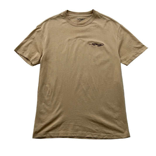 ED HARDY BROWN EMBROIDERY SAND TEE
