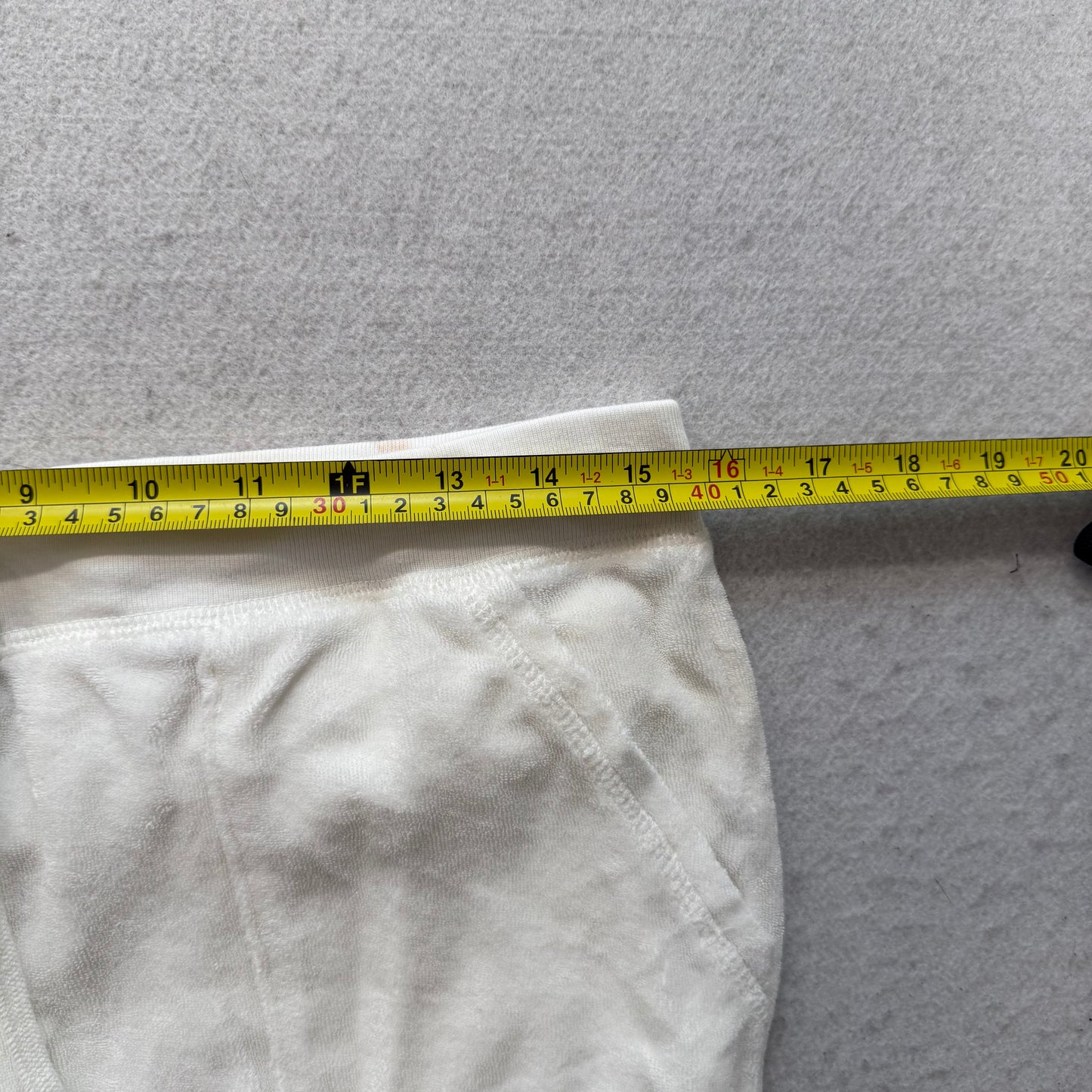 2003 Vintage Juicy Couture Women's White Terry Cloth Flared Track Pants Size M