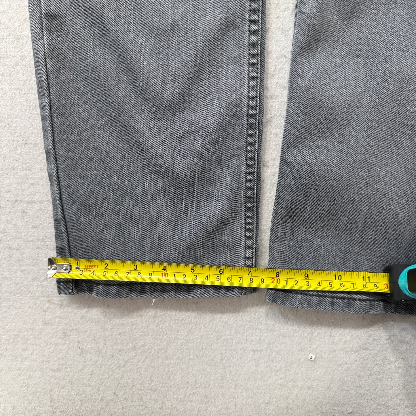 Levi's 511 Men's Grey Straight Fit Denim Jeans Pocket Classic Y2K Size 36x30
