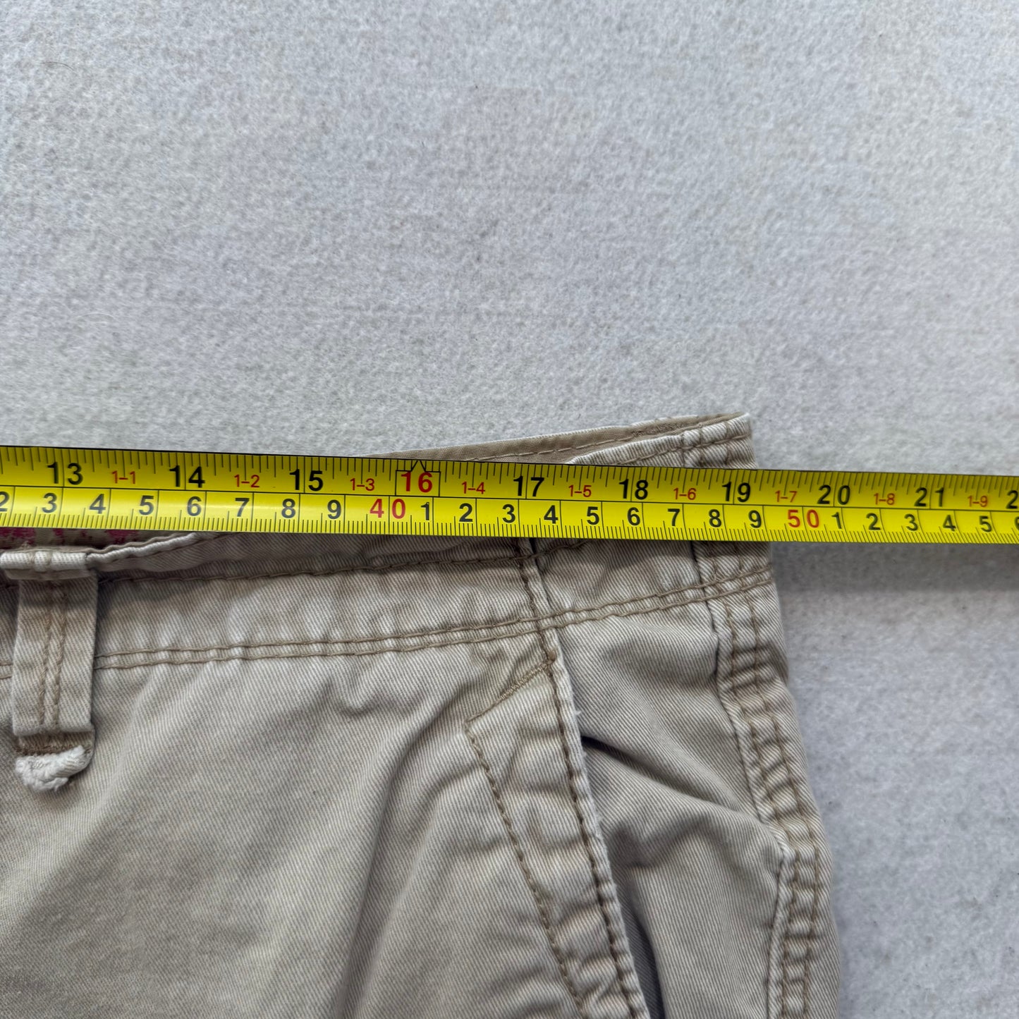 Unionbay Men's Khaki Cotton Straight Leg Cargo Pants Pockets Outdoor Size 38