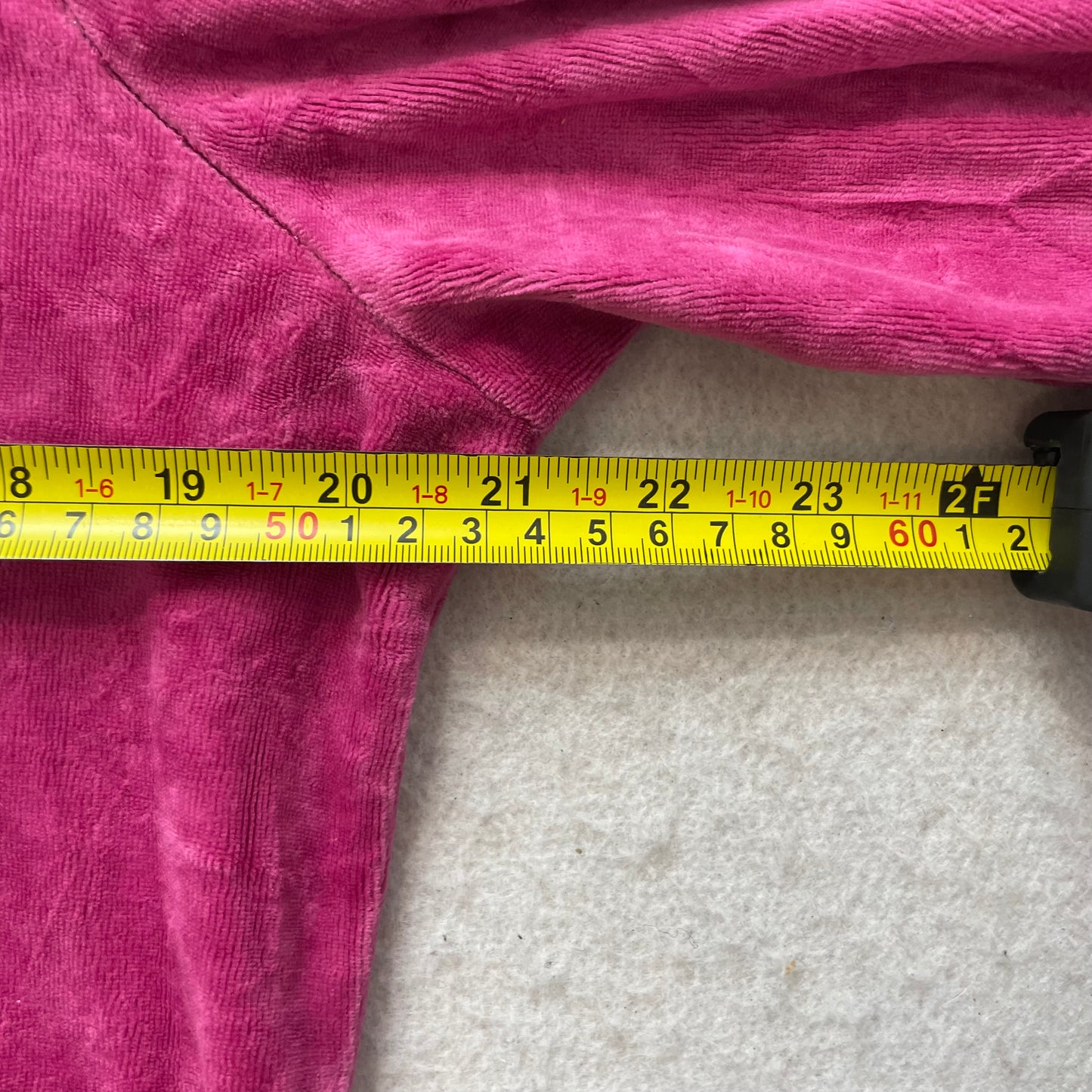 Juicy Couture Women's Vibrant Magenta Velour Full Zip Hoodie Loungewear Size M