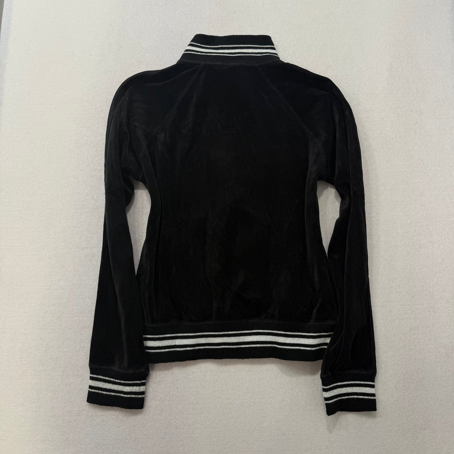 Vintage Juicy Couture black stripe full zip track jacket size M