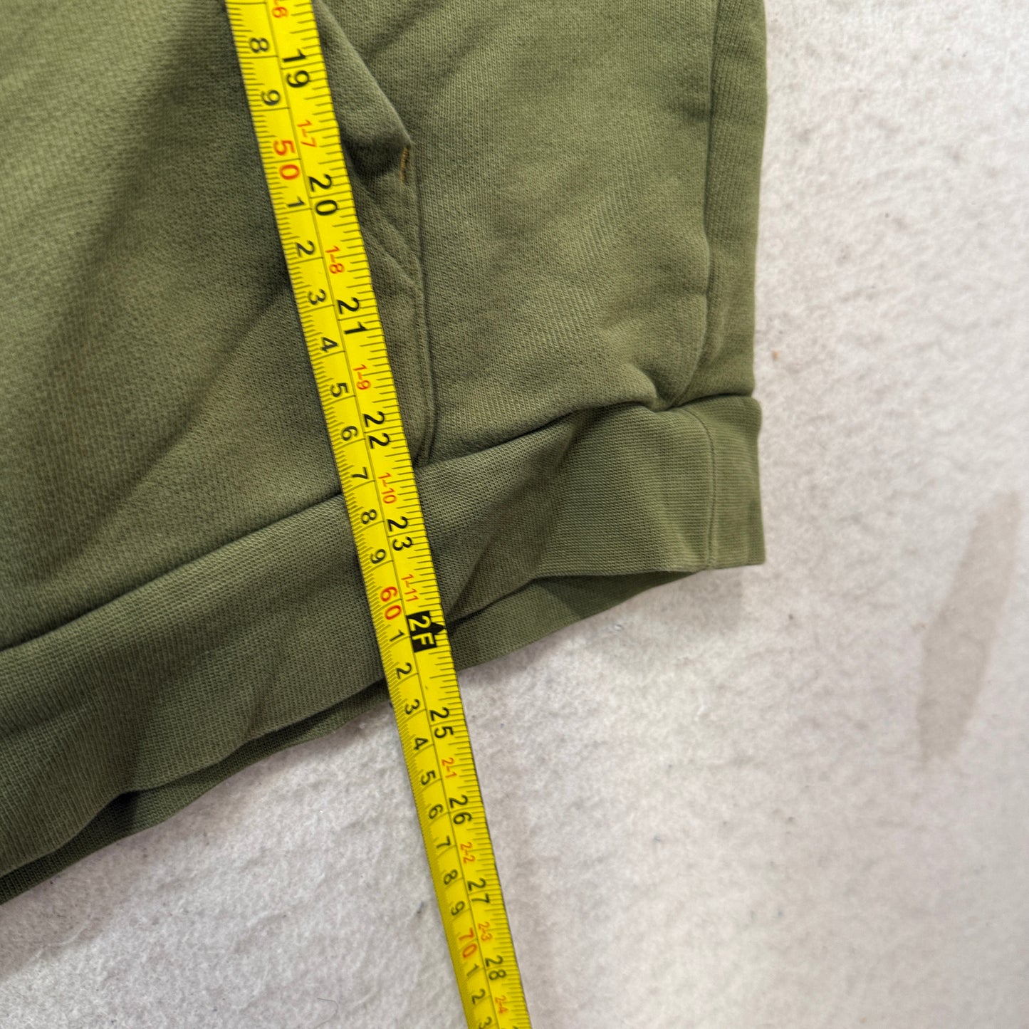 Adidas Men's Olive Green Fleece Hoodie Pullover Pockets Heavyweight Size W40