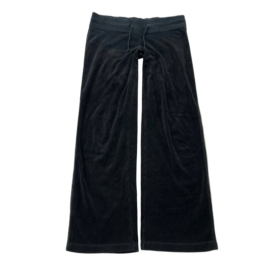 Vintage Juicy Couture Women's Charcoal Velour Flare Track Pant Drawstring Size S
